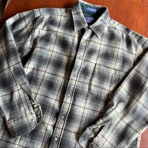 Mens Pendleton Wool flannel button up board shirt